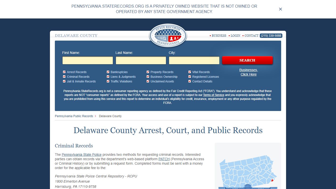 Delaware County Arrest, Court, and Public Records